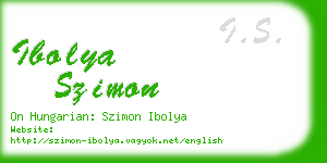 ibolya szimon business card